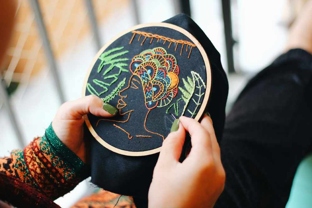 embroidery is an example of which type of fiber craft