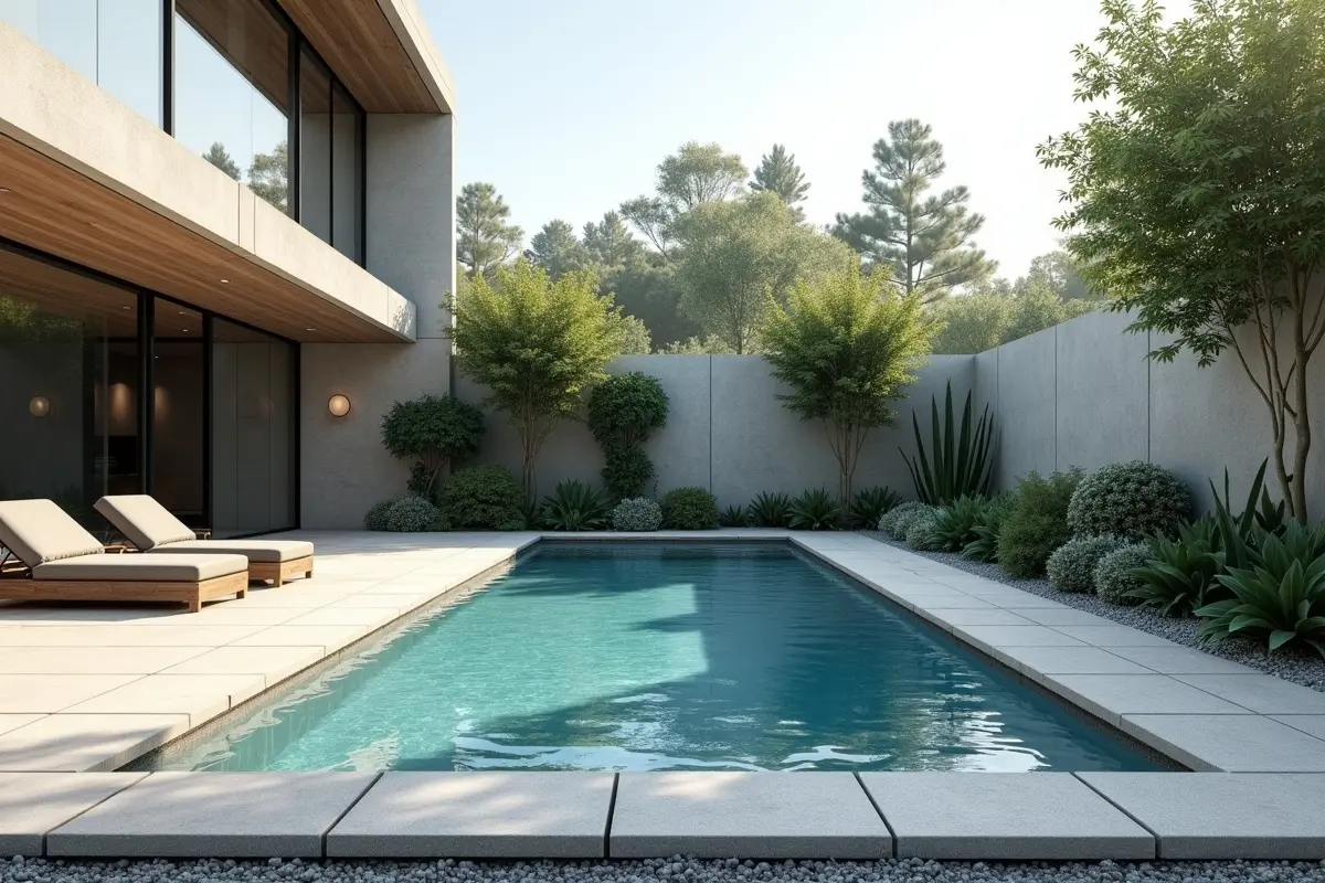 modern minimalist swimming pool design with clean lines
