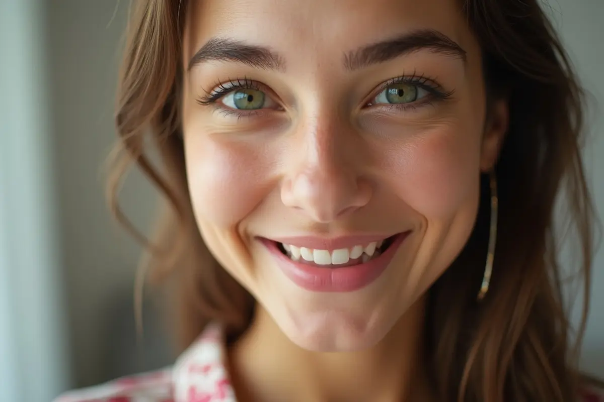 smartphone selfie camera capturing natural skin tones with sharp detail